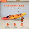 VEVOR Heavy Duty Kayak Cart, 280lbs Load Capacity, Detachable Canoe Trolley Cart with 10'' Solid Tires, Adjustable Width & Top Foam Protection