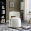 360¬∞ Swivel Accent Chair with Storage Function, Velvet Curved Chair with Gold Metal Base for Living Room, Nursery, Bedroom [Video]