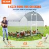 VEVOR Large Metal Chicken Coop with Run, Walkin Chicken Coop for Yard with Waterproof Cover, 6.6 x 9.8 x 6.6 ft