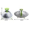 Steel Folding Steamer Basket Steel Fish Steamed Steamer Vegetable Steamer Telescopic V0B3