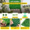 VEVOR Artificial Boxwood Panels, 16 PCS 20"x20" Boxwood Hedge Wall Panels, PE Artificial Grass Backdrop Wall 1.6"