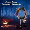 Halloween Witch Wreath Pumpkin Door Decorations Artificial Party Hanging Handmade Wreath Garland