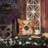 Balinese Cat in Fall Leaves Throw Pillow Machine Washable, Indoor Outdoor Decorative Pillow for Couch, Bed or Patio, 14Hx14W