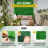 VEVOR Artificial Boxwood Panel UV 6pcs Boxwood Hedge Wall Panels, Artificial Grass Backdrop Wall 20" X 20" 4 cm Green Grass Wall