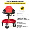 VEVOR Rolling Garage Stool, 300LBS Capacity, 18"-23" Adjustable Height Range, Mechanic Seat with Swivel Casters and Tool Tray, for Workshop