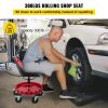 VEVOR Rolling Garage Stool, 300LBS Capacity, 18"-23" Adjustable Height Range, Mechanic Seat with Swivel Casters and Tool Tray, for Workshop