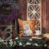 Turkish Angora Cat in Fall Leaves Throw Pillow Machine Washable, Indoor Outdoor Decorative Pillow for Couch, Bed or Patio, 18Hx18W