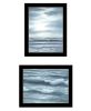 Trendy Decor 4U "The Ocean Blue - high tide at sunset" Framed Wall Art for Living Room, Wall Art Print for Home Decor