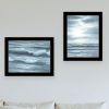 Trendy Decor 4U "The Ocean Blue - high tide at sunset" Framed Wall Art for Living Room, Wall Art Print for Home Decor